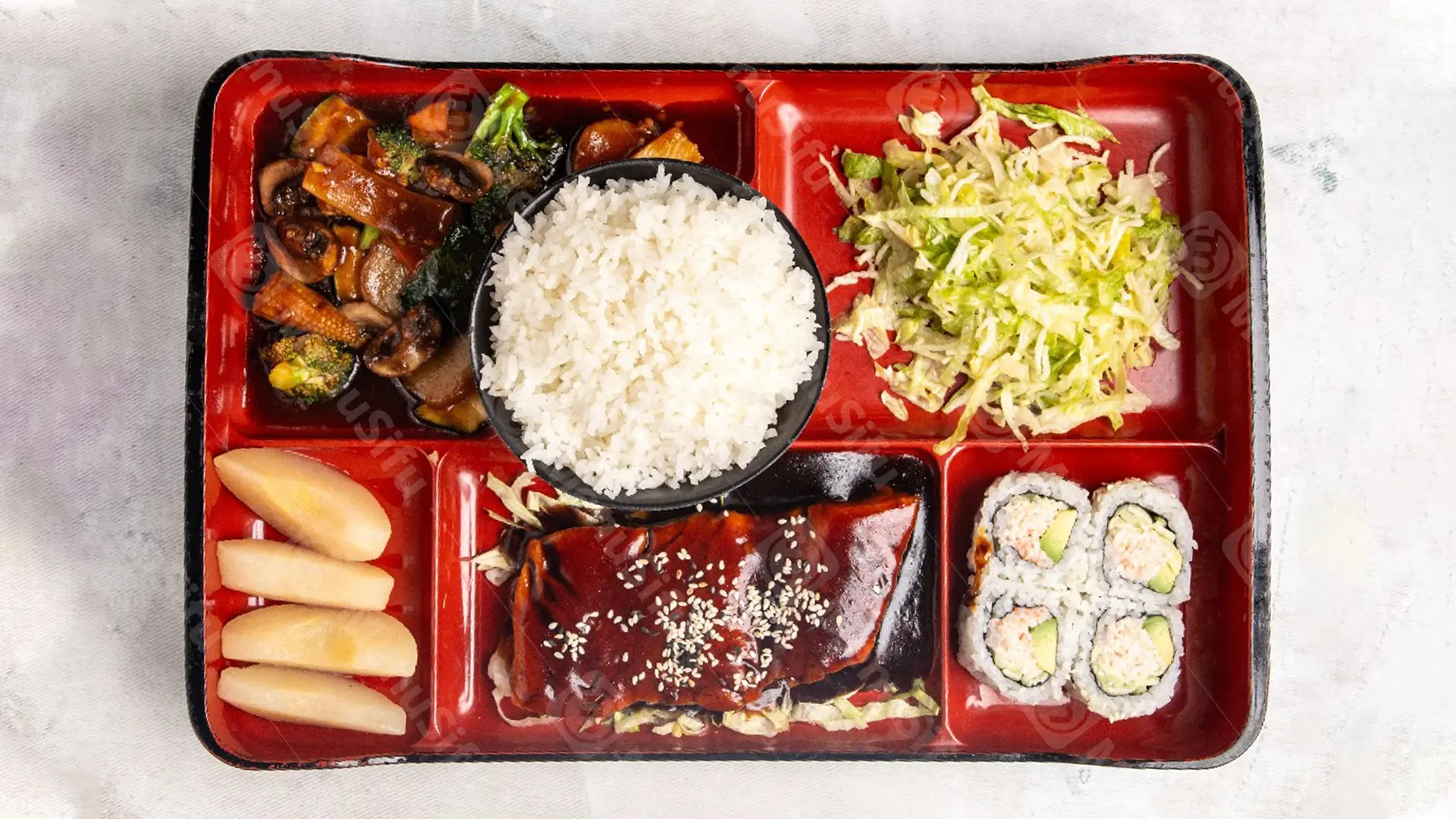 Salmon Teriyaki Bento at Ichiban Sushi and Grill，a Japanese Restaurant in South Salt Lake